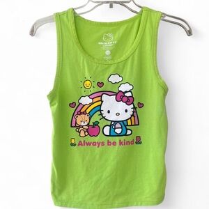 Hybrid Apparel Hello Kitty Green Tank Top